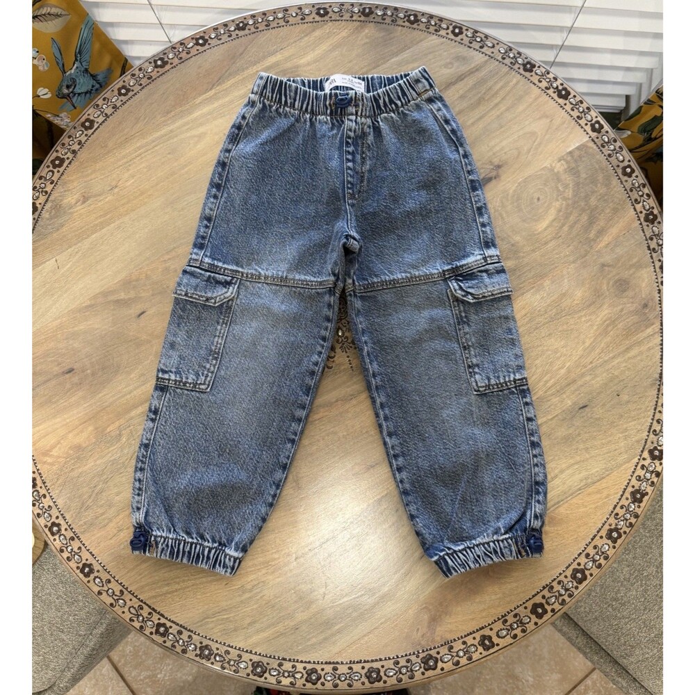 Zara Kids Toddler Boys Size 3-4 Jean Cargo Pants